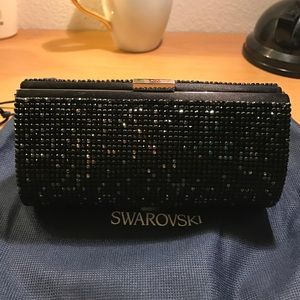 Swarovski Power Jet Black Evening Clutch.
